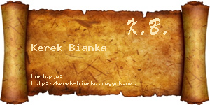 Kerek Bianka névjegykártya